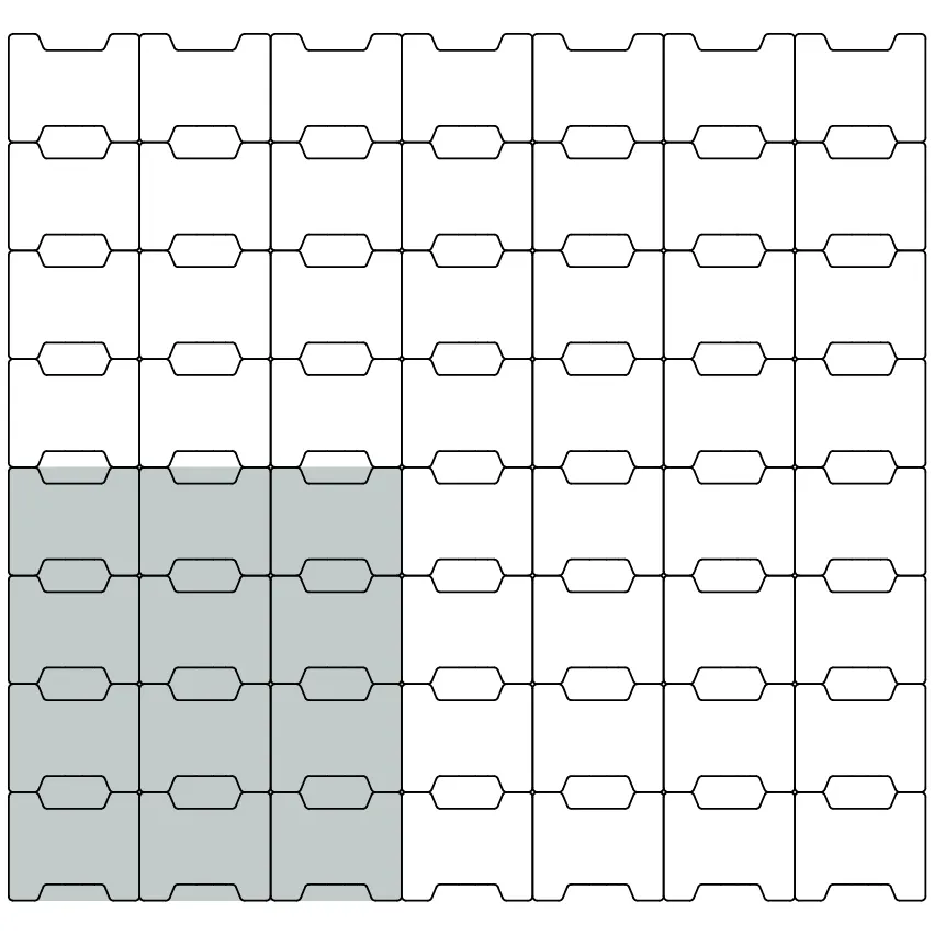 Схема укладки тротуарной плитки Гантель вариант 2