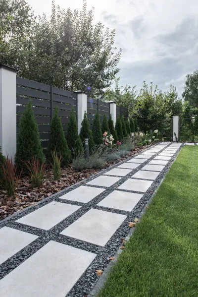 Вектор колір: Білий / Поребрик (6 см) колір: Чорний