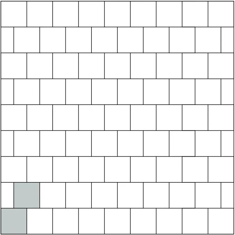 Схема укладки тротуарной плитки Квадрат 15х15 вариант 1