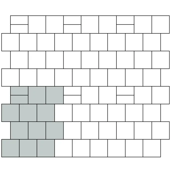 Схема укладки тротуарной плитки Квадрат 30х30 вариант 1