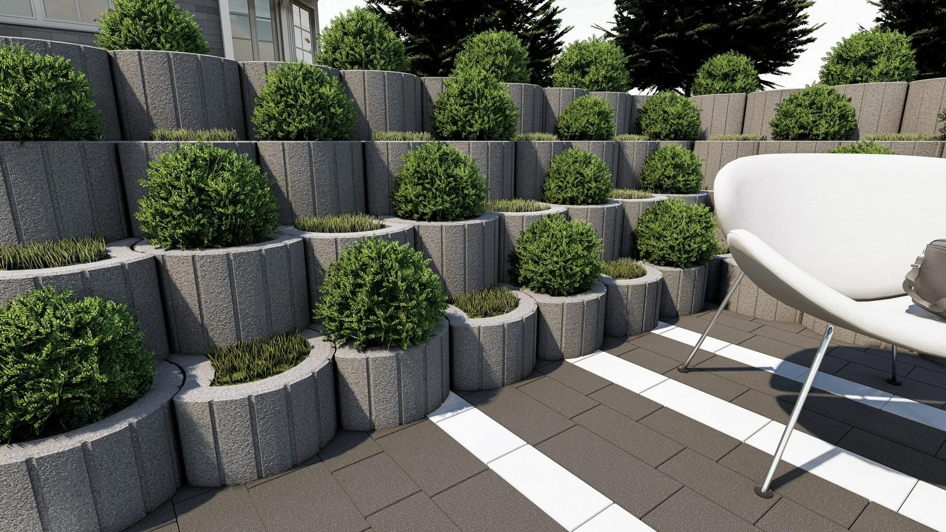  Бетонные клумбы для цветов - фото 1