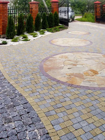 Брусчатка австрийская цвет: Горчичный, Красный, Cерый, Черный