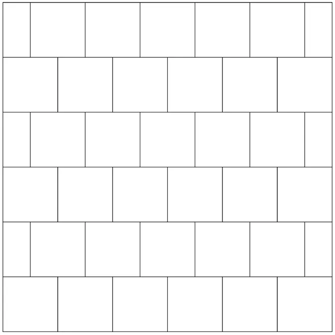 Схема укладки тротуарной плиты Квадро   вариант 3