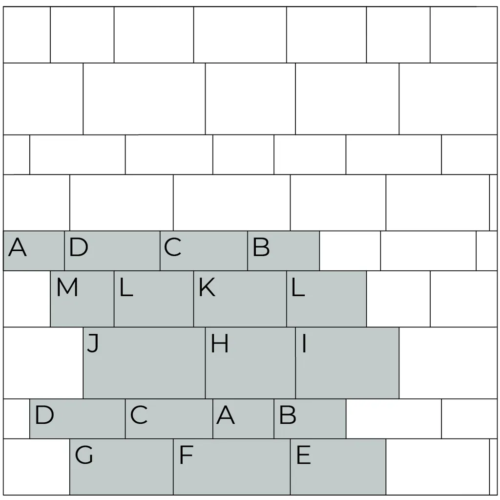 Схема укладання тротуарної плитки Модерн варіант 1