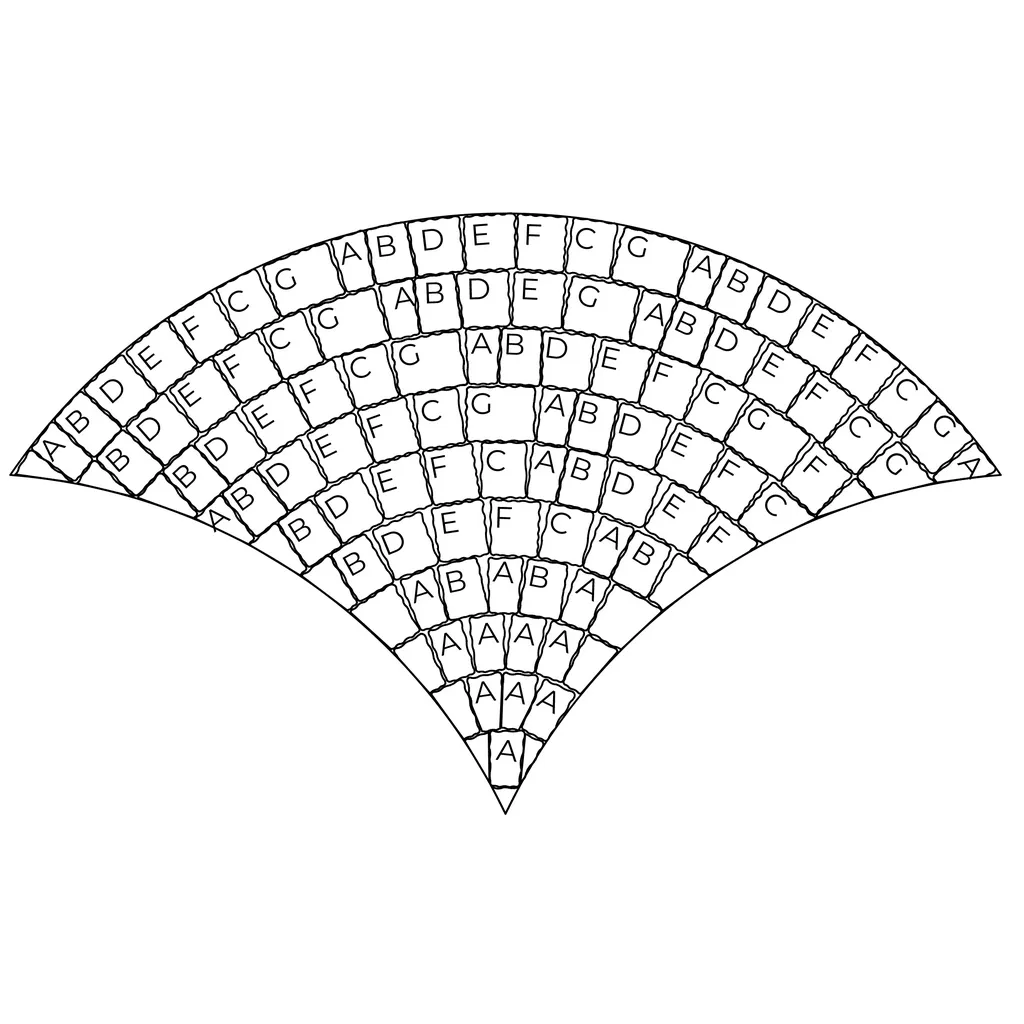 Схема укладки Австрийской брусчатки вариант 2