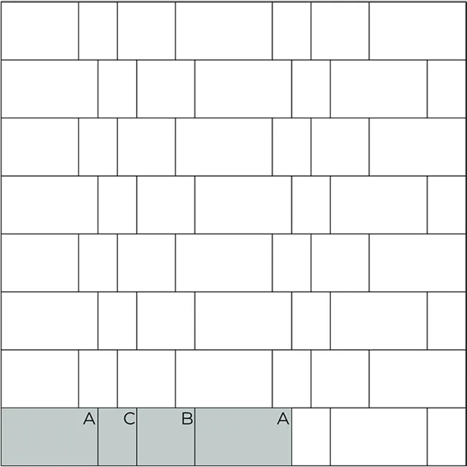 Схема укладки тротуарной плиты Модо вариант 2