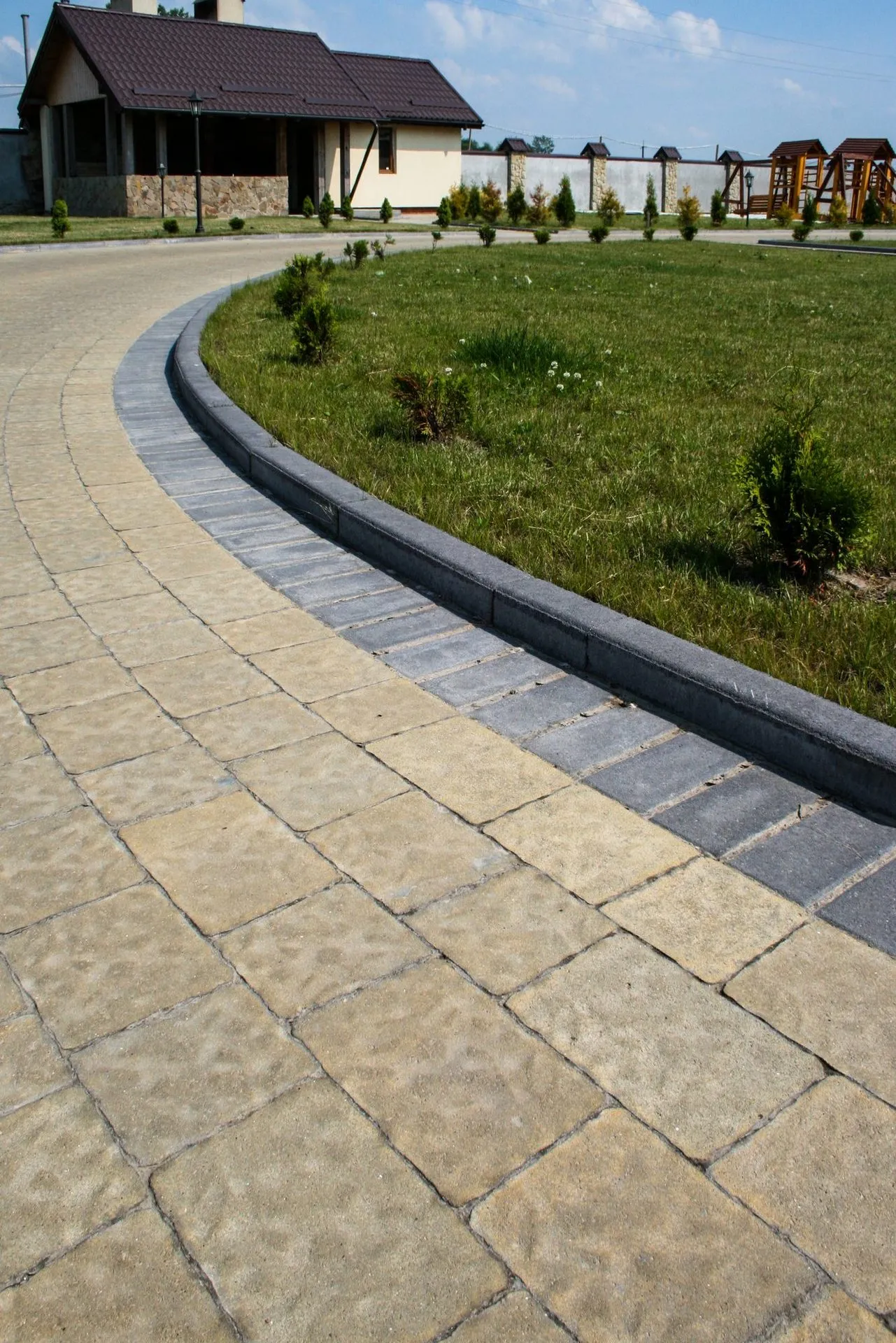 Поребрик (8 см) колір: Чорний / Римський Камінь колір: Гірчичний - фото 7