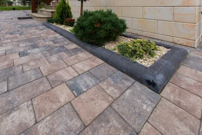 Поребрик садовый бета цвет: Черный / Романо цвет: Ферум