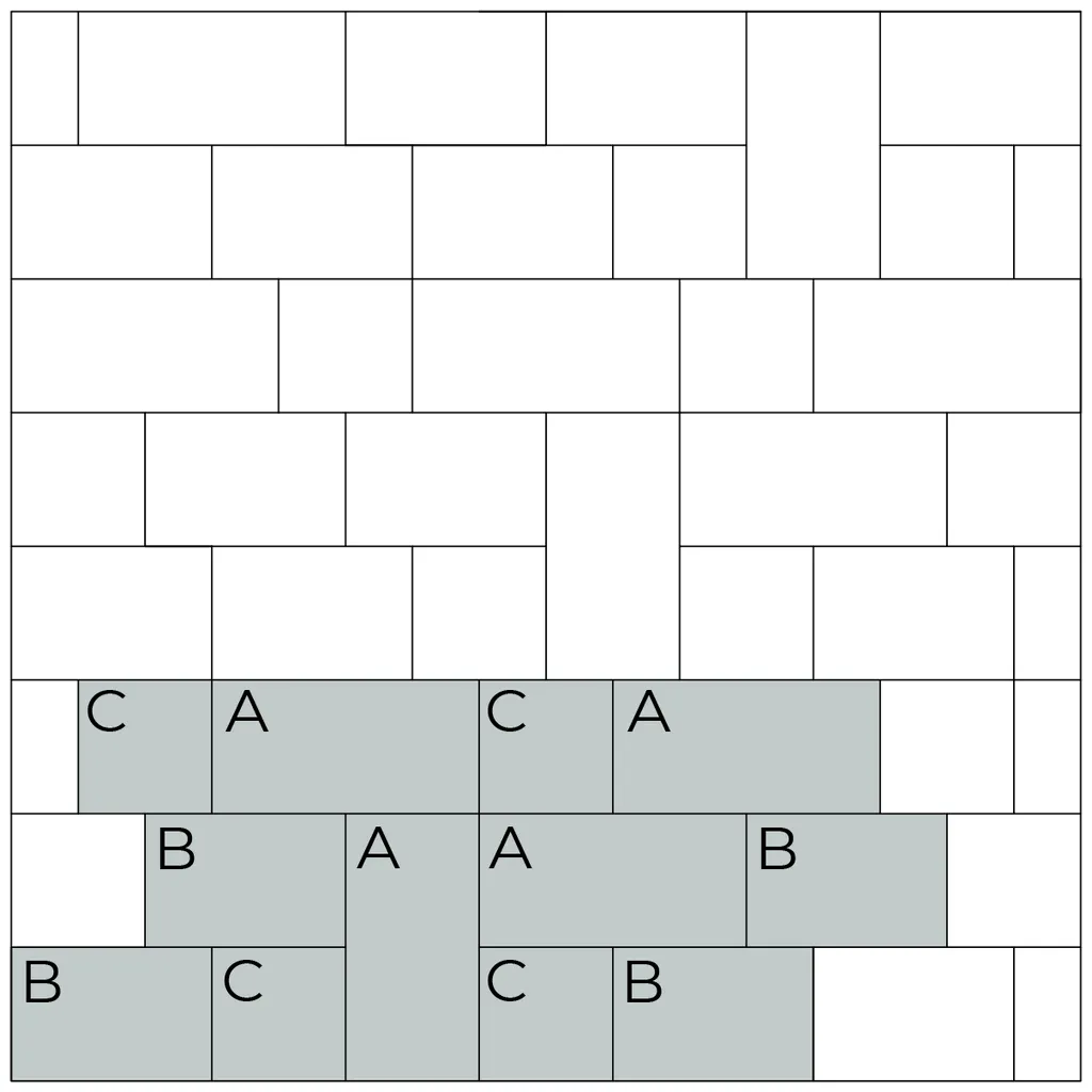 Схема укладання бруківки Новатор міні варіант 1
