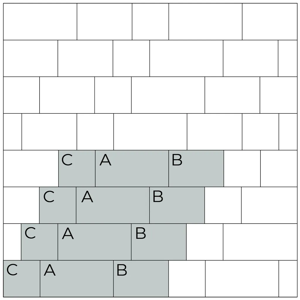 Схема укладання бруківки Новатор міні варіант 3