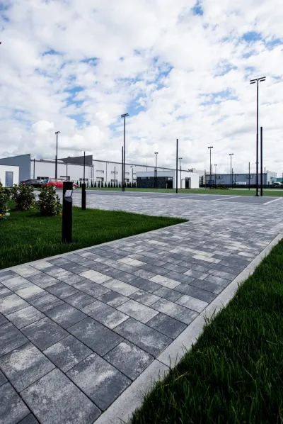 Поребрик (8 см) цвет: Cерый / Романо цвет: Хром