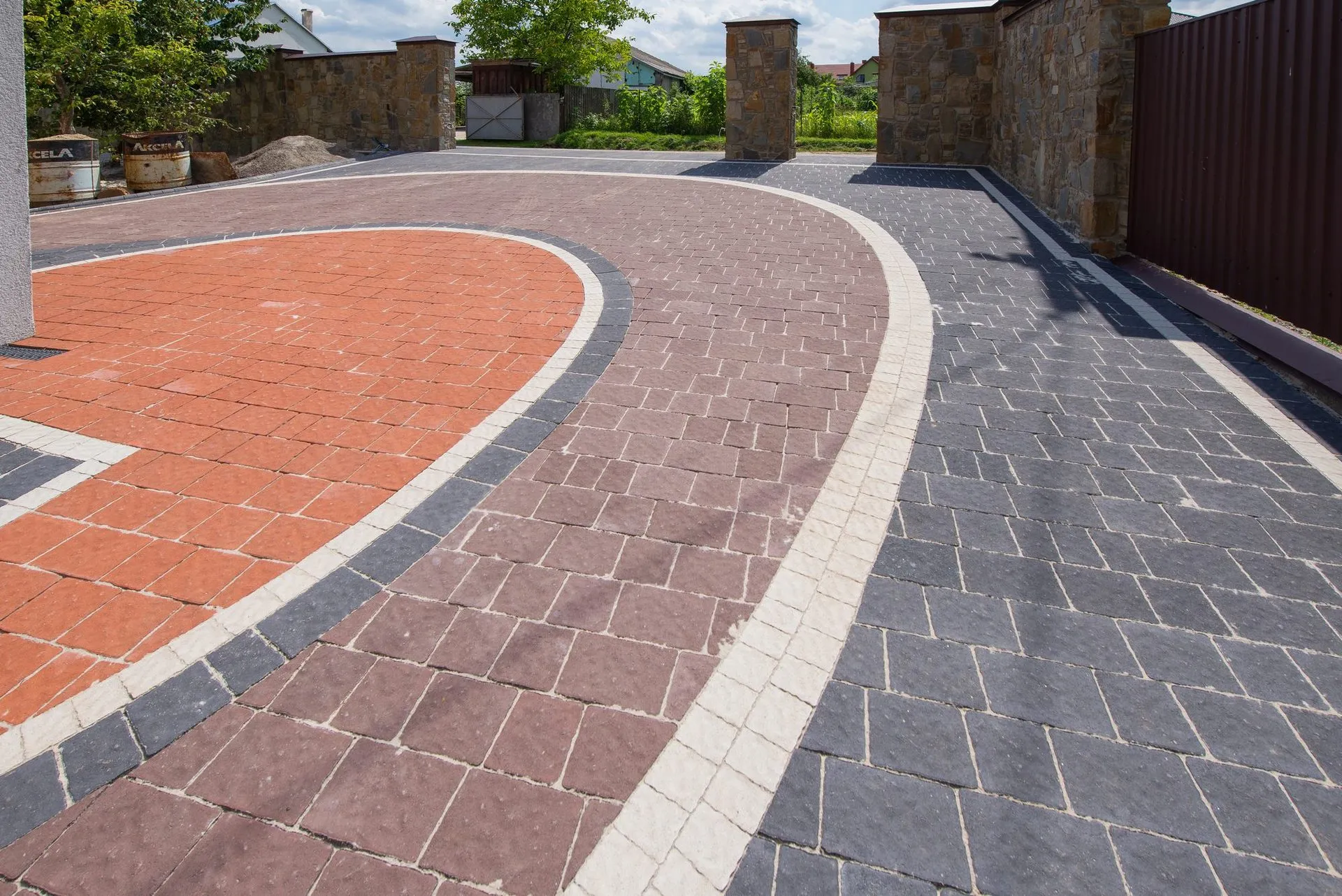 Римський Камінь колір: Коричневий, Теракотовий, Чорний / Бруківка Австрійська колір: Білий - фото 14