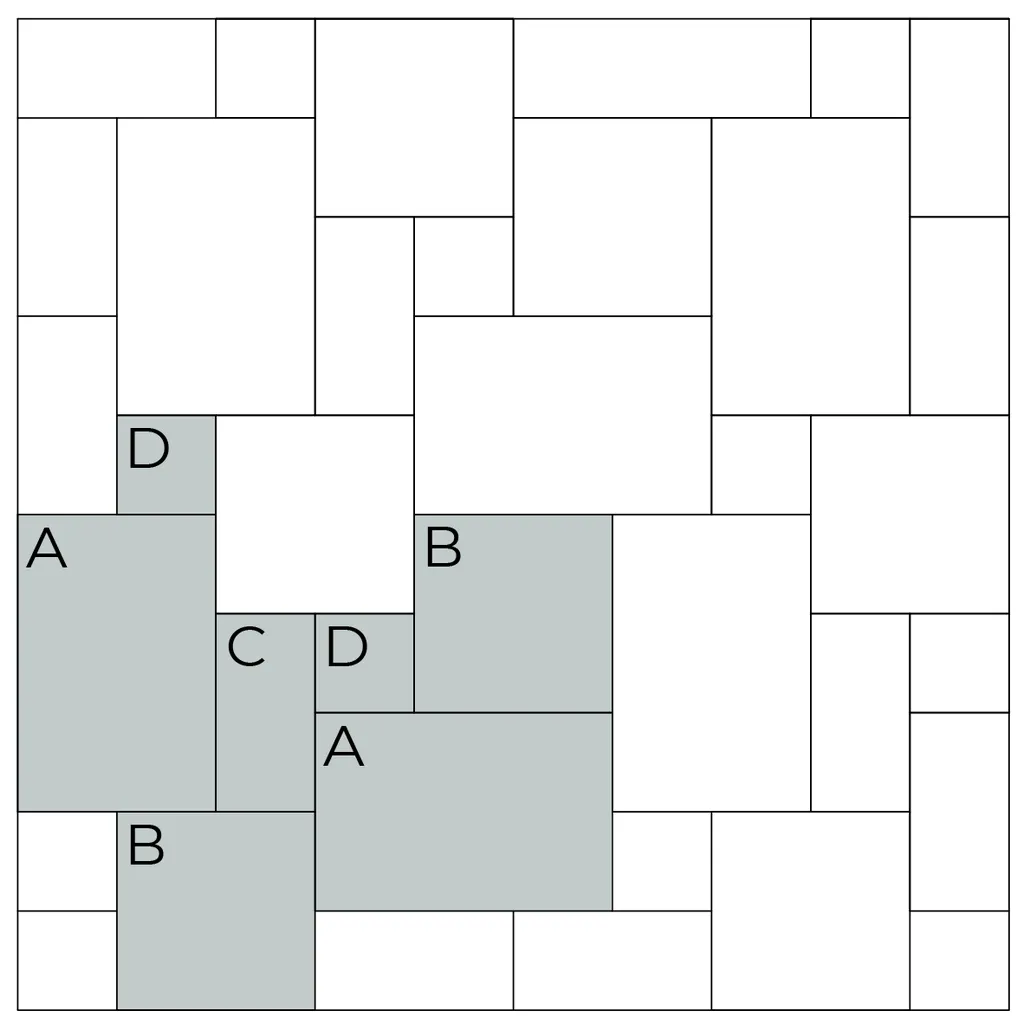 Схема укладання тротуарної плитки Ренесанс варіант 1