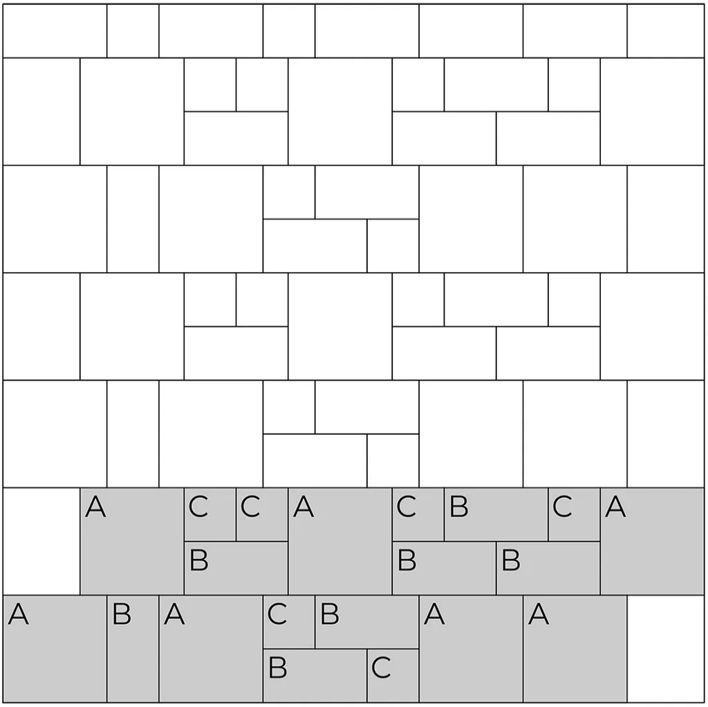 Схема укладки тротуарной плитки Рокко вариант 1