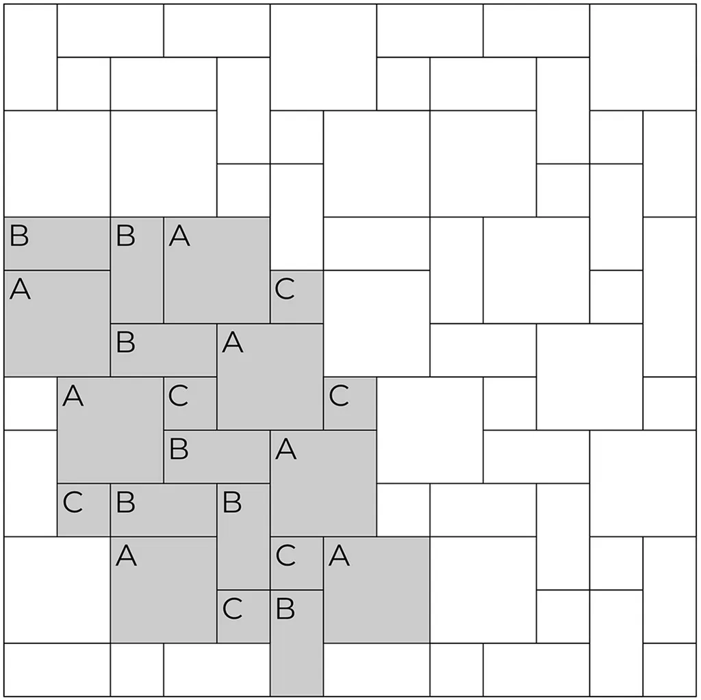 Схема укладки тротуарной плитки Рокко вариант 2