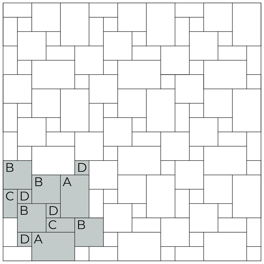 Схема укладання бруківки Симфонія варіант 1