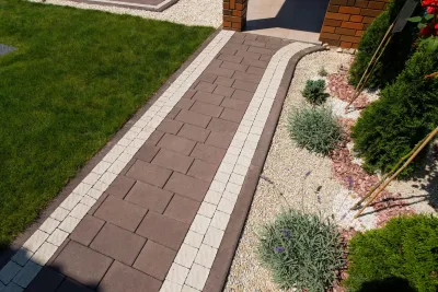 Брусчатка австрийская цвет: Белый / Романо цвет: Коричневый