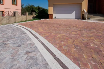 Брусчатка австрийская цвет: Белый, Коричневый / Романо цвет: Кортен, Сепия