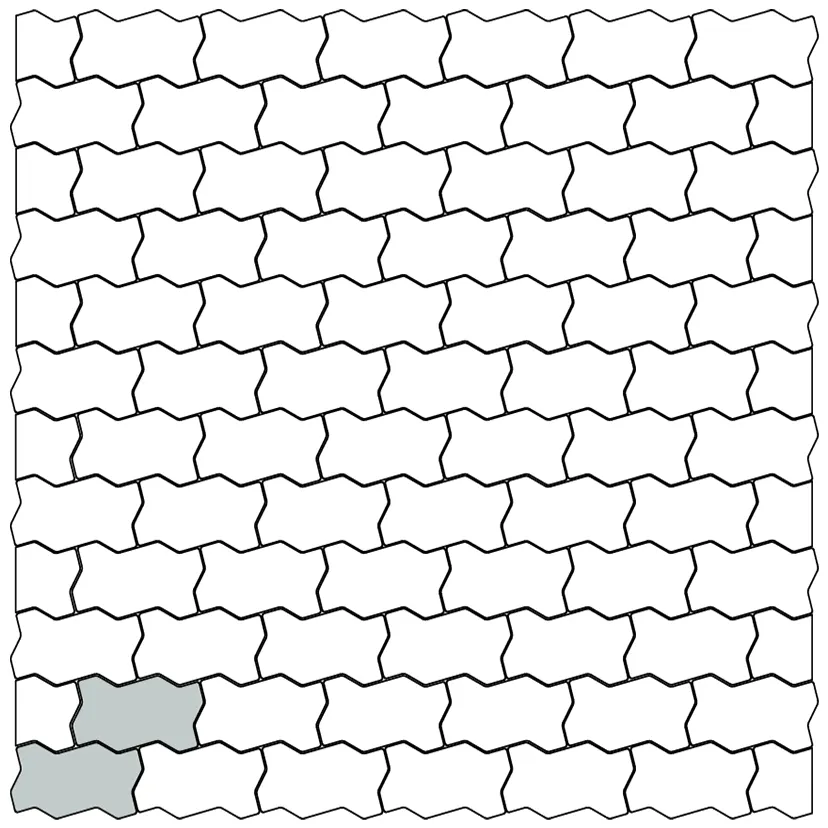 Схема укладання бруківки Фалка варіант 1