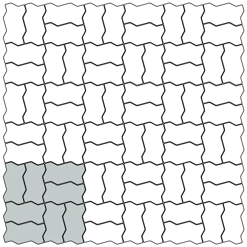 Схема укладання бруківки Фалка варіант 3