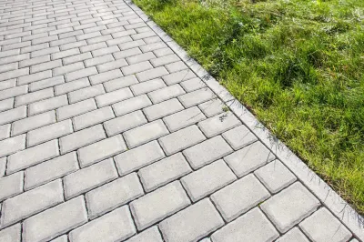 Поребрик (6 см) цвет: Cерый / Старая дорога цвет: Cерый