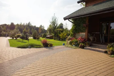 Брусчатка австрийская цвет: Коричневый, Cерый / Старая дорога цвет: Желтый