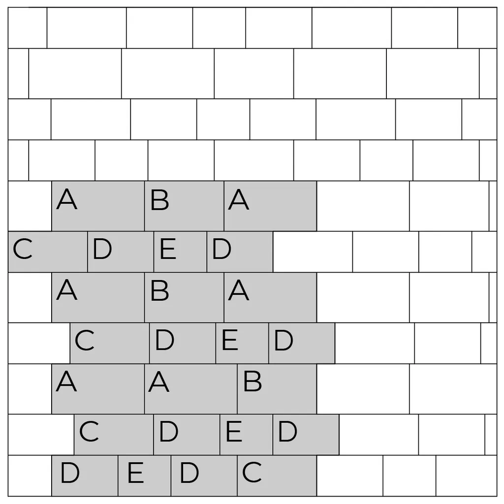 Схема укладки тротуарной плитки Хосе вариант 1
