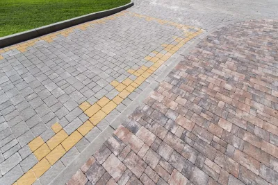 Поребрик (8 см) цвет: Cерый / Теано цвет: Ферум / Торни цвет: Желтый, Cерый