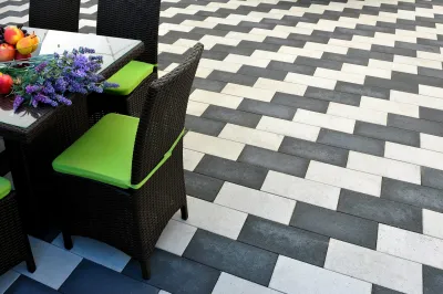 Тротуарная плитка Футуро черно-белая
