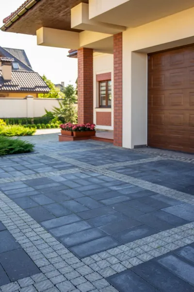 Брусчатка австрийская цвет: Cерый / Футуро цвет: Черный