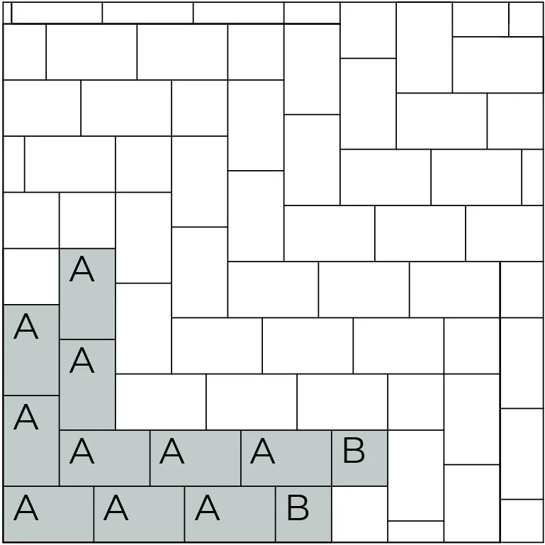 Схема укладання бруківки Віденський камінь варіант 2