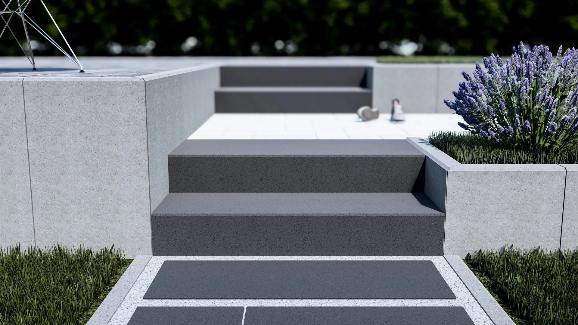 L-стенка цвет: Cерый / Ступенька цвет: Черный - фото 4